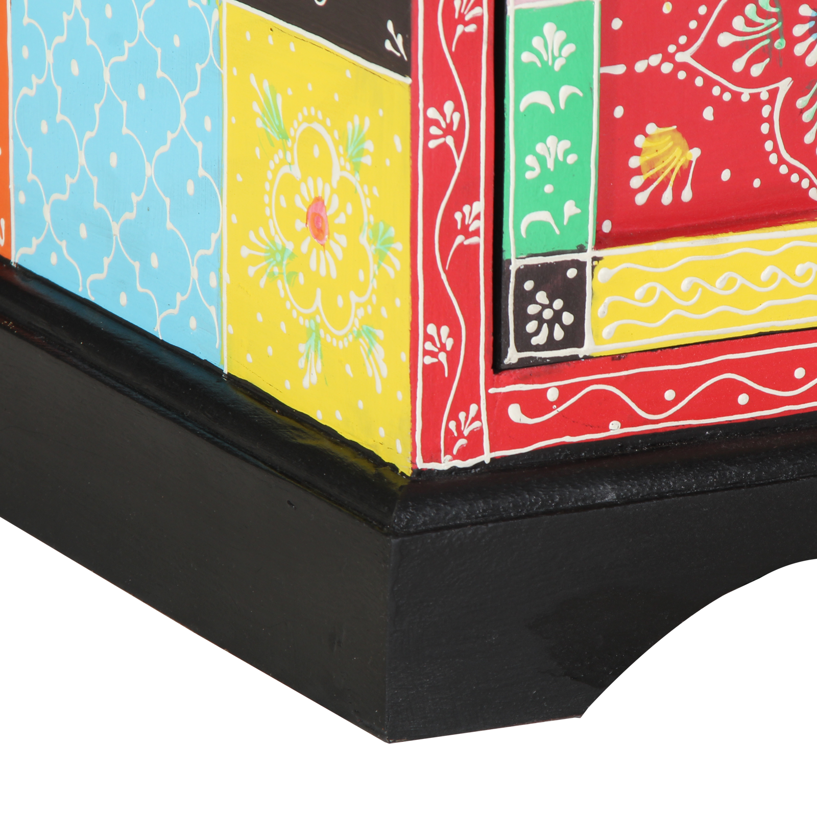 TV-Schrank Bunt 80x35x50 cm aus Massivholz Mango