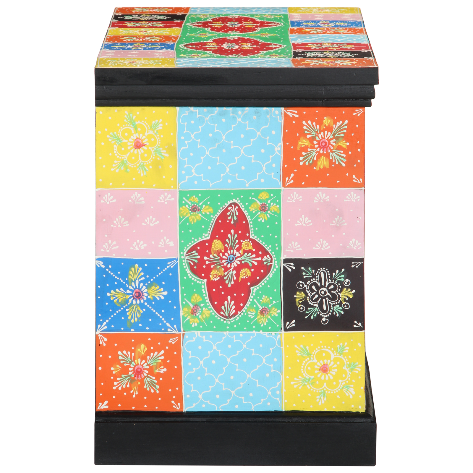 TV-Schrank Bunt 80x35x50 cm aus Massivholz Mango