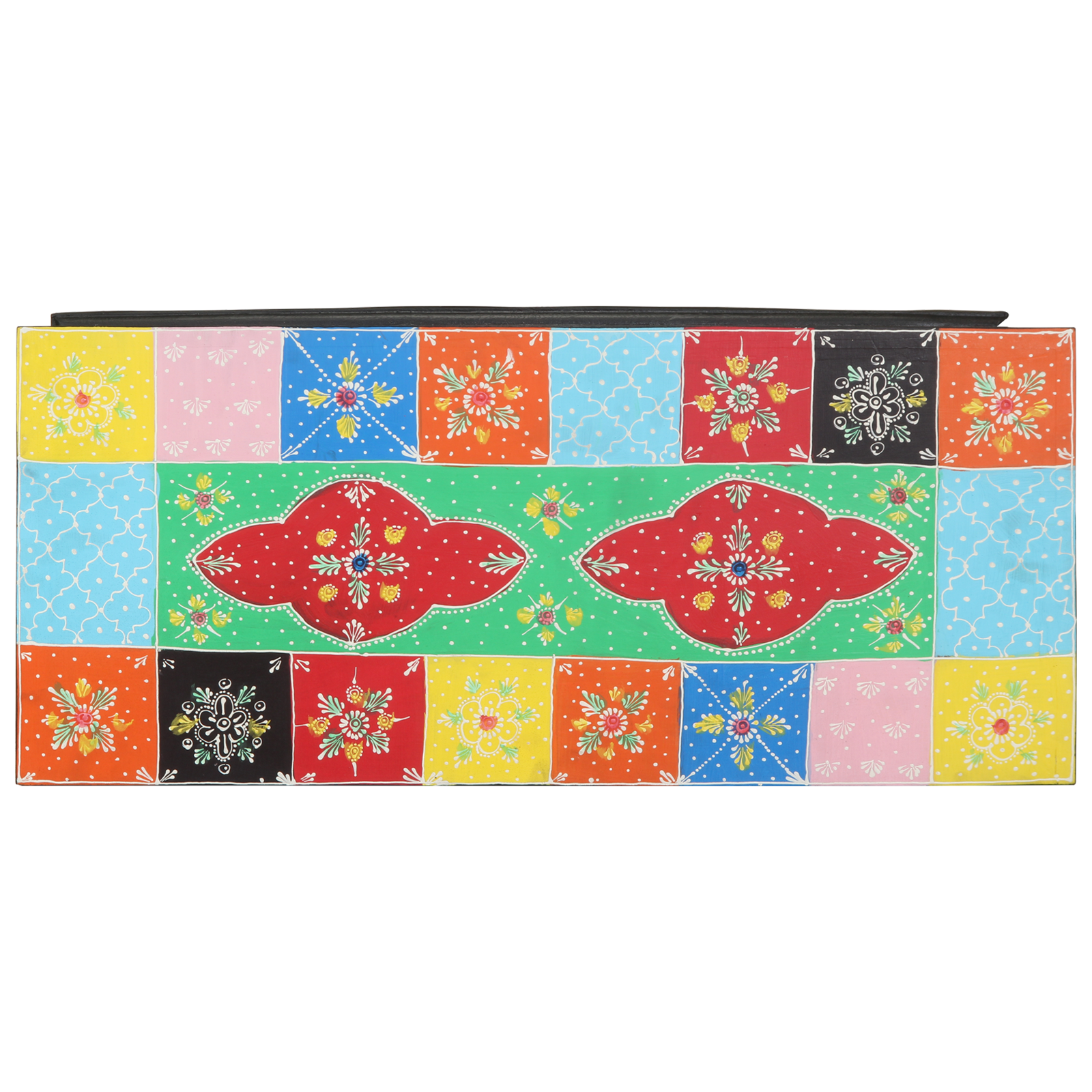 TV-Schrank Bunt 80x35x50 cm aus Massivholz Mango
