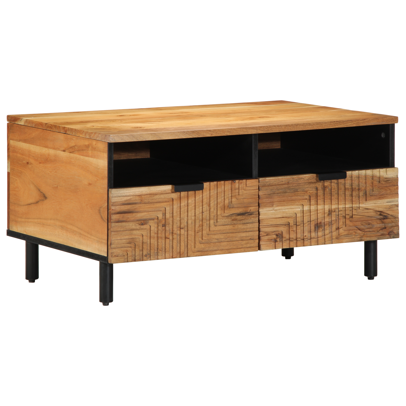 Couchtisch 80x54x40 cm Massivholz Akazie