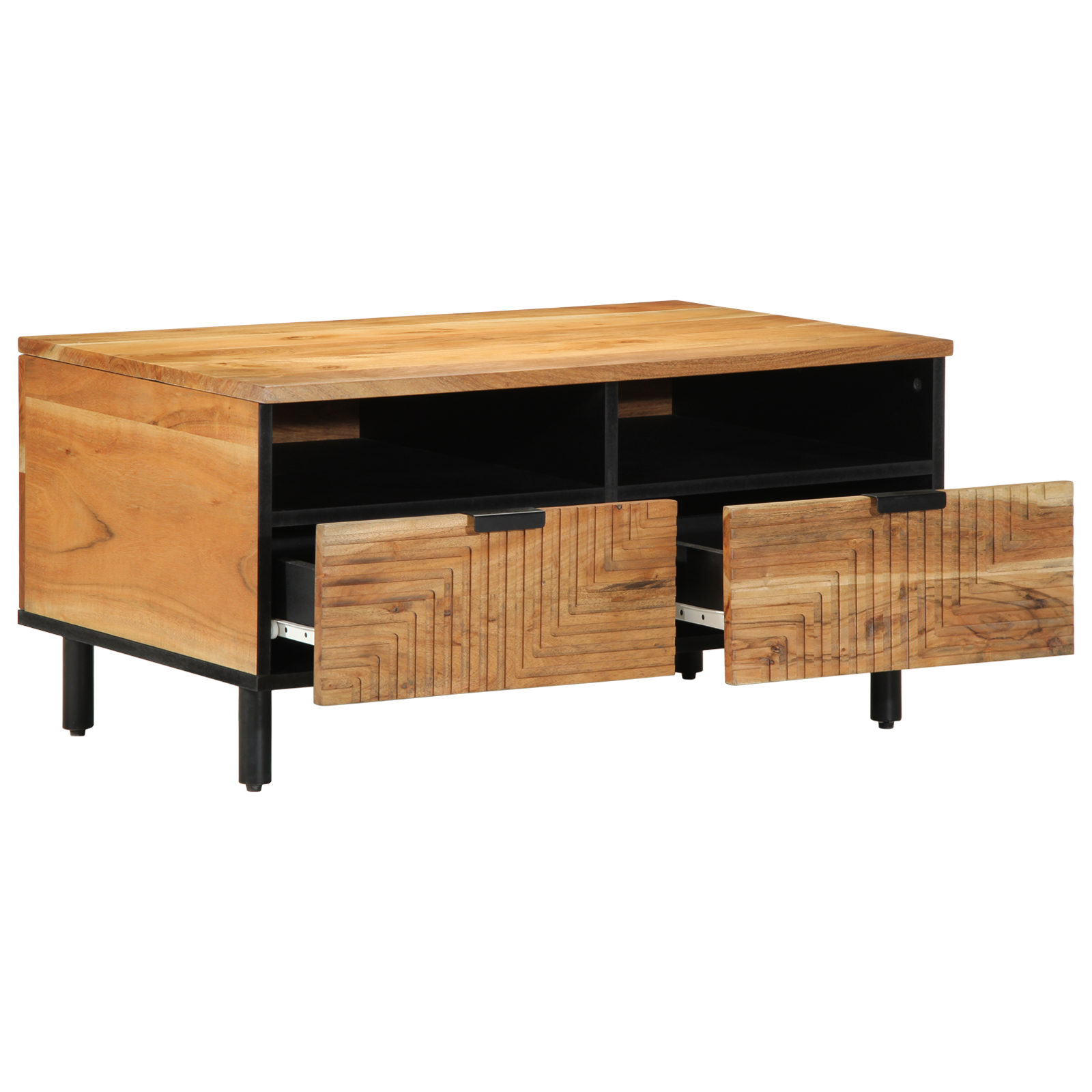 Couchtisch 80x54x40 cm Massivholz Akazie