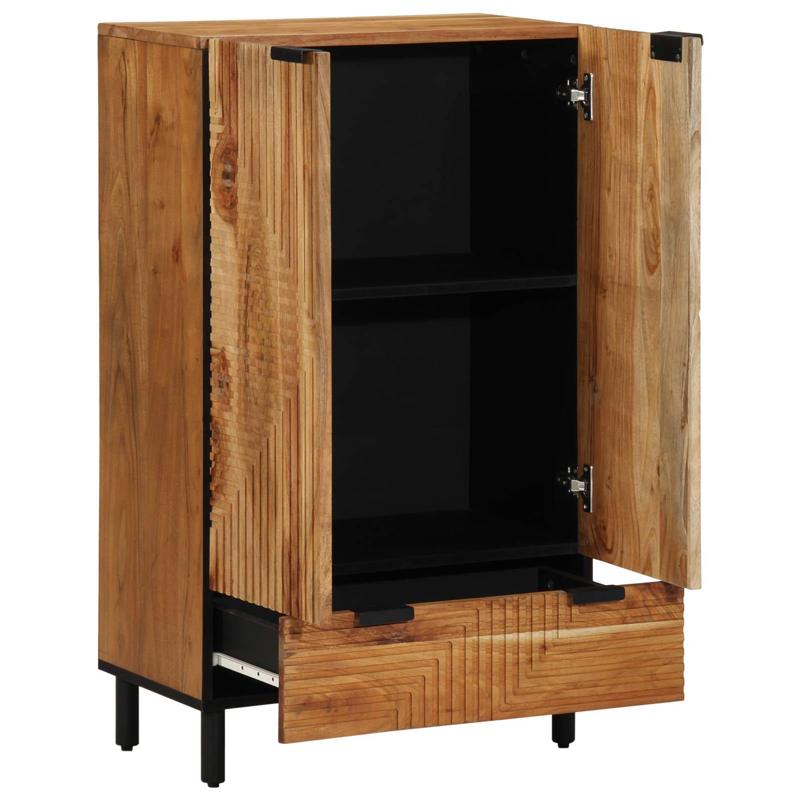 Highboard 60x33x100 cm Massivholz Akazie
